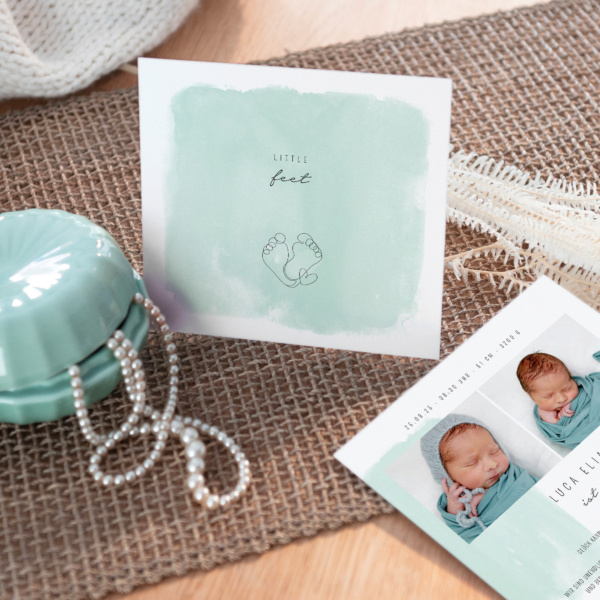 Geburtskarte Little Feet