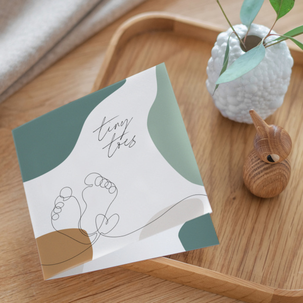 Geburtskarte Tiny Toes