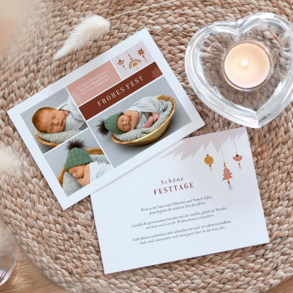 Weihnachtskarte Boho Christmas