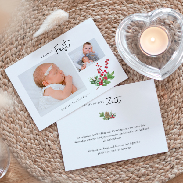 Weihnachtskarte Red Berry