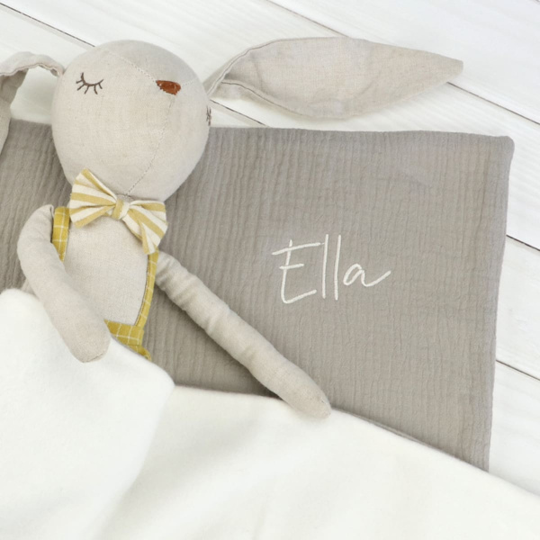 Babydecke mit Namens-Applikation