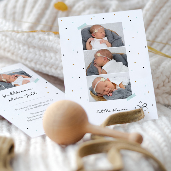 Geburtskarte Blütenreich