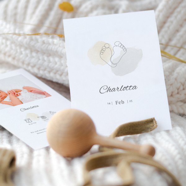 Geburtskarte Endlich da