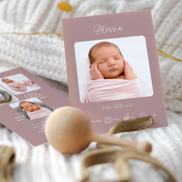 Geburtskarte Hello Little One