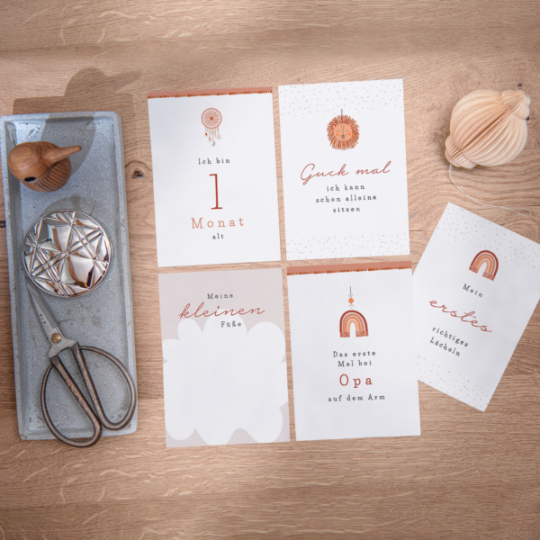 Meilensteinkarten - Boho