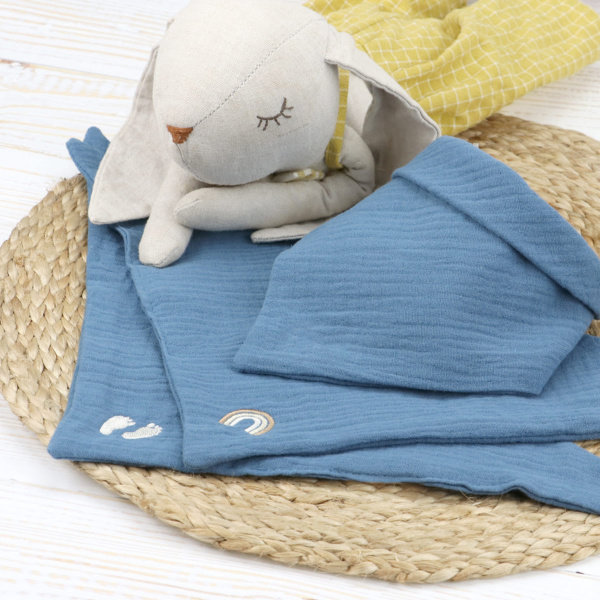 Halstuch mit Stick-Applikation (Füsse | Regenbogen)